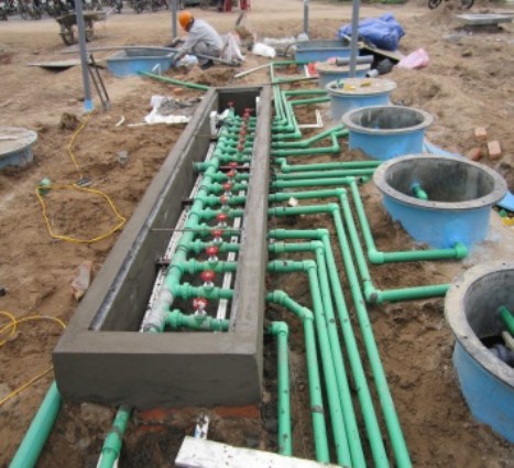 Thi công hệ thống ống nước - Công Ty TNHH Kỹ Thuật Công Nghiệp Tân Tiến